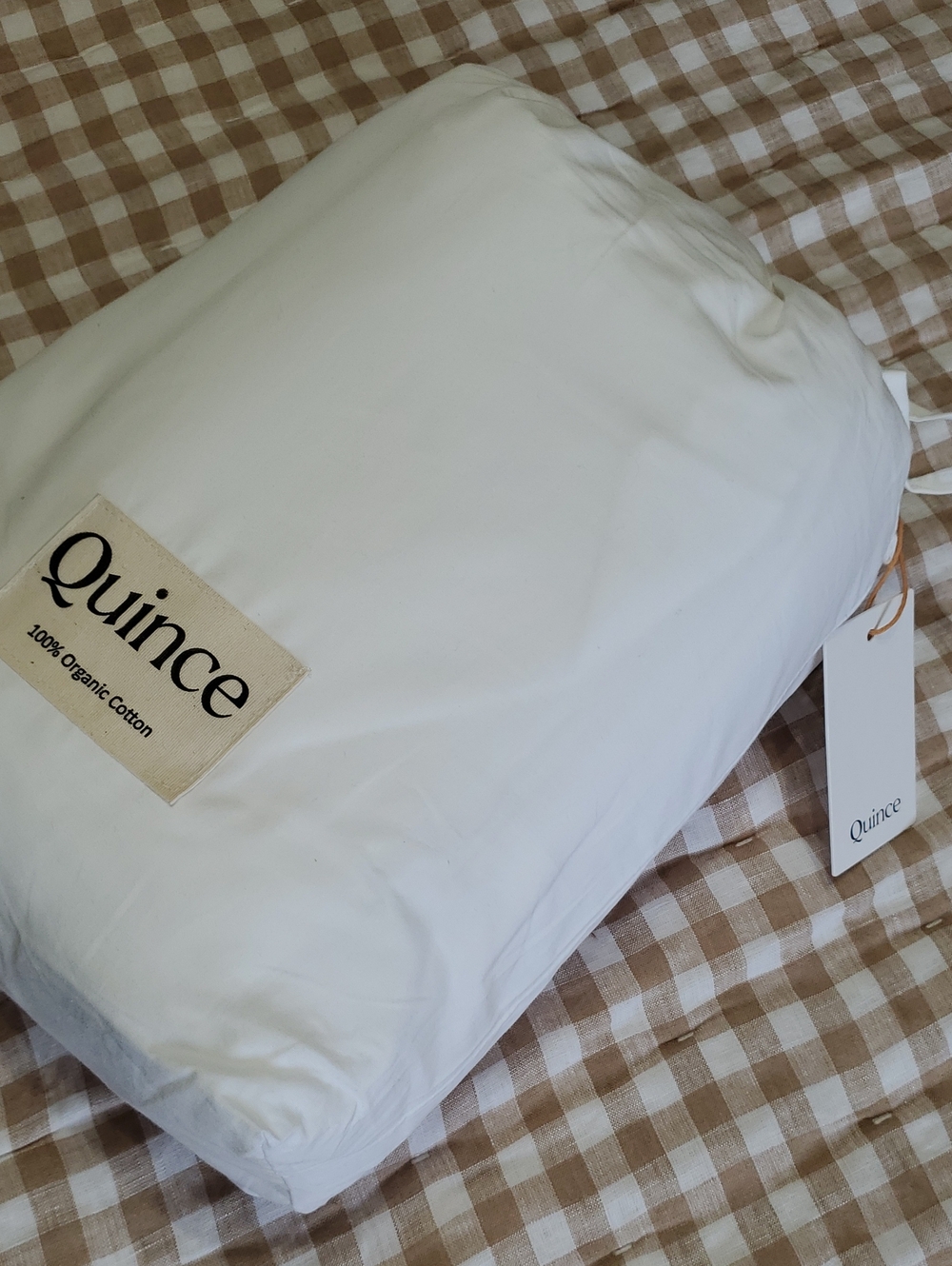 Quince Organic Cotton Percale King Sheet Set White 4-Piece Cooling Bedding